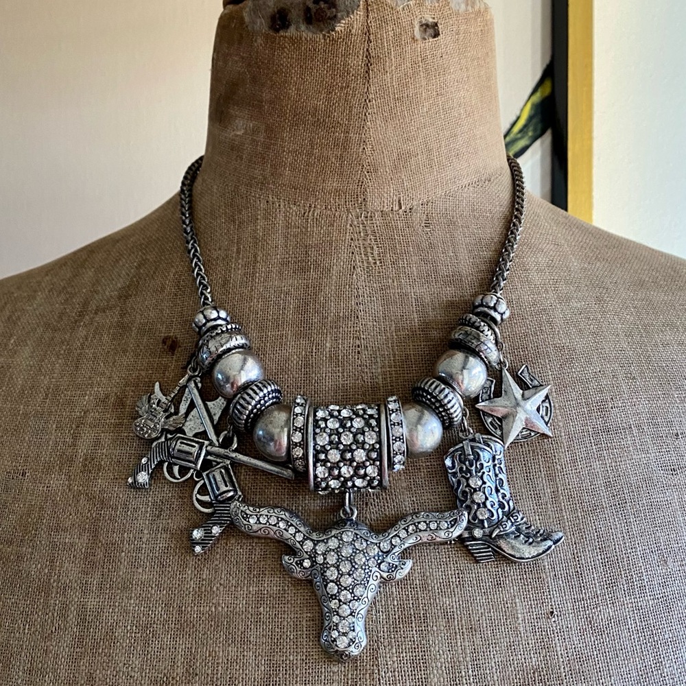 Western Rock & Roll Rhinestone Necklace